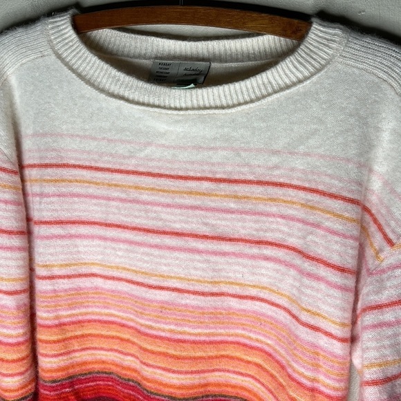 ANTHROPOLOGIE SATURDAY SUNDAY Cashmere Emmeline  Boatneck Striped Sweater XS - Picture 5 of 15